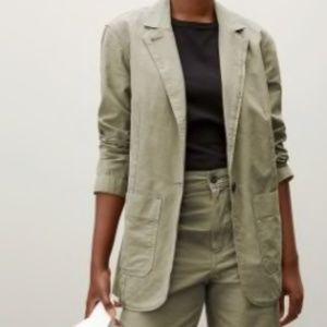 New Everlane Fatigue Blazer in Bayleaf (sage green